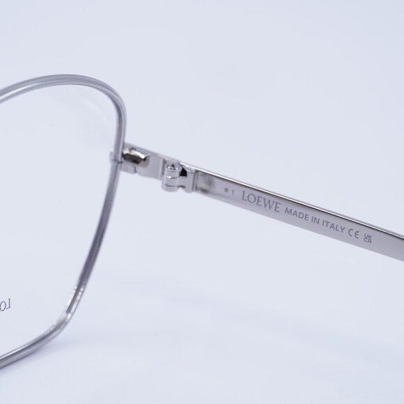Loewe LW50073U 016 Eyeglasses Silver 55mm Geometric Frame - Picture 10 of 11